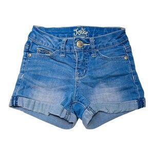 Justice Blue Denim Shorts with Cuffed Hem